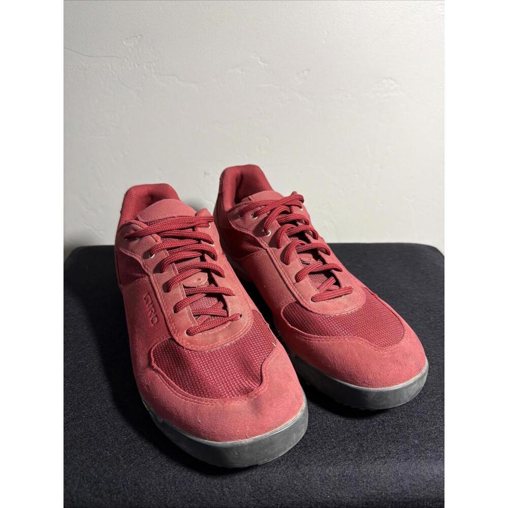 Giro Men’s Cycling Shoes Red Lace-Up MTB Urban Style Flat Pedal Size 11 Sneaker